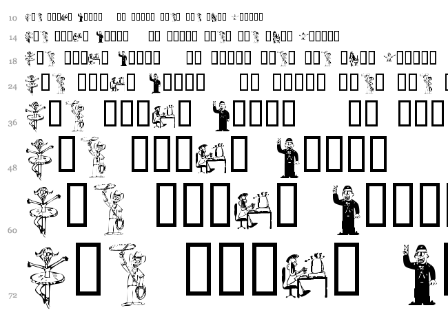 KR Silly Art font waterfall